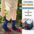 thumbnail image 4 of 8 Pairs Kids Toddlers Boys Girls Merino Wool Hiking Athletic Thermal Warm Winter Socks, 4 of 7