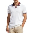 thumbnail image 3 of BUWTTER Mens Relaxed Polo Shirts Short Sleeve Solid Color Business Tops Dressy Work Casual Lapel Shirts Beige L, 3 of 7