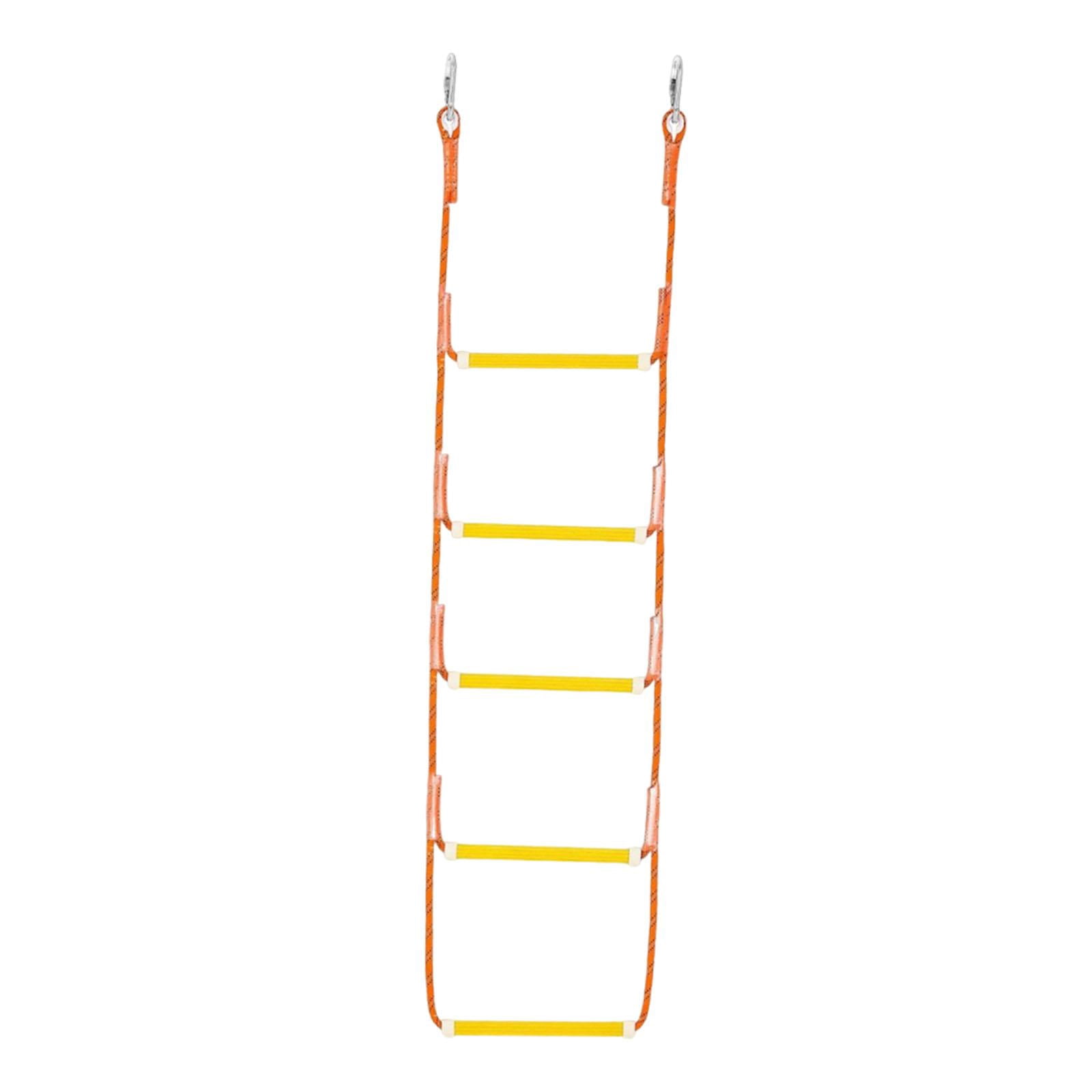 GARENDE Marine Rope Ladder Stable Non Slip Steps for Kayaking Pontoon Boats Sailboat 5 Steps 135x35cm