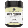Collagen with Hyaluronic Acid, Vitamin C, Biotin 1lb. Vanilla Flavor. Hydrolyzed Multi Collagen Peptide Protein. Types I, II, III, V, X for Hair, Skin, Nails*. Supplement for Women, Men