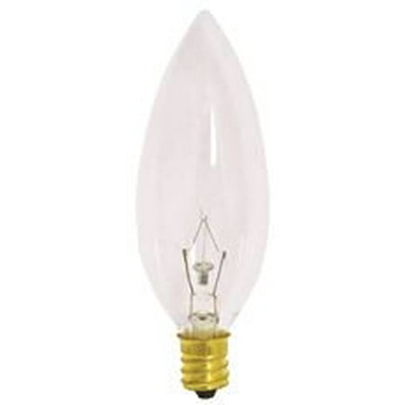 120 Volt B10 Candelabra Base (SYLVANIA DOUBLE LIFE INCANDESCENT DECORATIVE LAMP, B10, 25 WATT, 120 VOLTS, CANDELABRA BASE,)