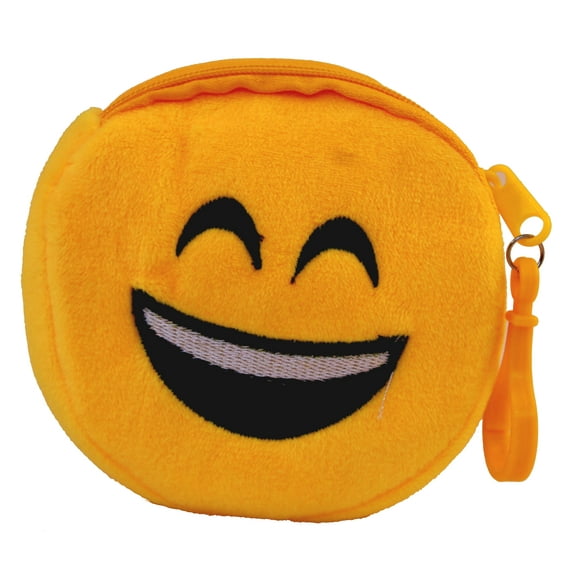 Yellow Coin Purse Women Small Key Card Pouch Bag Mini smiley Wallet Set of 2