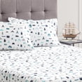 thumbnail image 1 of Safdie & Co. Microfiber Sheet Set 4PC Double Signature Print, 1 of 3