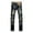 Blue, variant on Luwomo Mens Casual Jeans Ripped Straight Leg High Waist Long Distressed Trousers Slim Fit Streetwear Relaxed Fit Denim Pants Blue,33