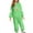 #037-Green, variant on YUNAFFT Windproof Hooded Set for Girls & Boys 2-12Y | Full-Zip Thermal Fleece-Lined 2PC Sweatshirt & Pants, Loose Fit, Multi-Color, Size 100-160
