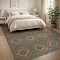 thumbnail image 3 of ODIKA 8'x10' Washable Area Rug Geometric Faded Symmetrical Repeating Tessellated Contemporary for Living Room, Under Sectional, Family , Durable, Non-Slip, 3 of 7