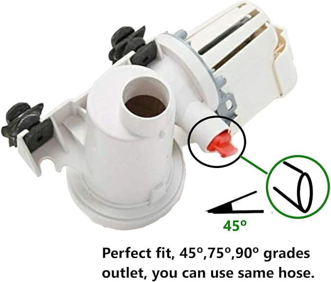 WPW10241025 Washer Drain Pump Replacement – Replaces W10241025, W10321032, 46197020, 1876931, PS11752769 – Compatible with Select Front Load Washers