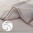 thumbnail image 6 of Shower Curtains for Bathroom, Shower Curtain Gold Tan Taupe Brown White Lightweight Neutral Striped Waterproof Fabric with 12 Plastic Hooks, 72"x72", 6 of 6