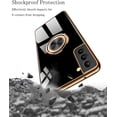 thumbnail image 2 of Compatible with Samsung Galaxy S22 5G Case Ring Holder Kickstand Magnetic Phone Case Soft Silicone Shockproof TPU Scratch Resistant Protective Cover, 6.2 inch - Black, 2 of 7