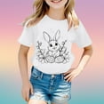 thumbnail image 2 of Kid Coloring Easter Outfit Girls T-Shirts Short Sleeve Fashion Tops Tees Cute Shirts For Girls 8-10 Years, 2 of 4