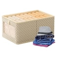 thumbnail image 3 of Collapsible Storage Bins | Non-Woven Fabric Bins Drawer Clothes Organizers | Foldable Closet Office Storage Basket Separation Box for Shelves Student Dormitory, 3 of 9