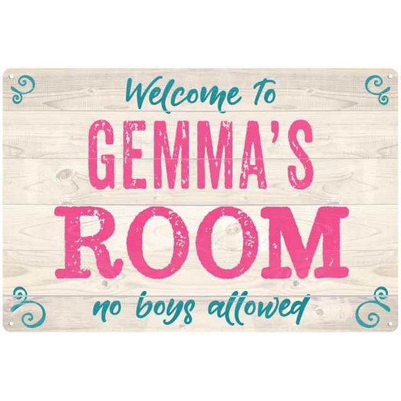 GEMMA'S Room Kids Bedroom Sign 8x12 Metal Sign 208120089255