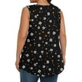 thumbnail image 6 of Jsaierl Summer Plus Size Tank Tops for Women Trendy Crewneck Sleeveless Tshirts Cute Floral Print Tunic Blouses Beach Flowy Hem Cami Top, 6 of 6