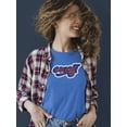 thumbnail image 2 of Emoji Graffiti Plaid - Red Urban Street Art Design Women's T-shirt, 2 of 4