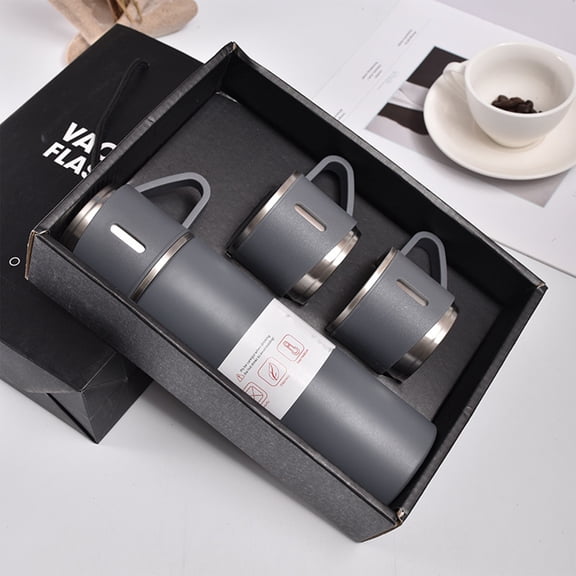 304 Stainless Steel Vacuum Insulated Tumbler, 3 Lid Travel Mug Set (Straw Lid, Sip Lid, Handle Lid), 24oz Leakproof Double Wall Insulated Cup for Hot and Cold Drinks, Office Gym Outdoor Use