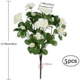 thumbnail image 2 of Topboutique Artificial Flowers 5 Bundles Fake Silk Rhododendron Faux Azalea Flower Fake Floral Bouquet UV Resistant Look Real Flower for Wedding Festival Porch Patio Balcony Decor,White, 2 of 5