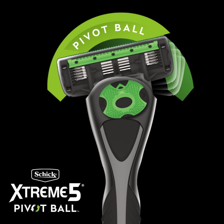 Schick Xtreme5 Pivot Ball Men's Shaving Pack, 5-Blade Razor with 1