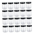 thumbnail image 2 of Luzkey Empty Pet Jar with Lid Round Multipurpose Reusable Stackable Transparent Design Kitchen Canisters for Cream Nuts Pasta Moisturizers 20pcs 400ml, 2 of 8