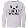 thumbnail image 3 of Inktastic Hunter in Training Long Sleeve Youth T-Shirt, 3 of 5