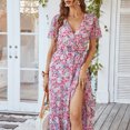 thumbnail image 4 of Vestido de mujer,Vestido de mujer con cuello en V Vestido de niña Vestido de verano Eleva tu experiencia, 4 of 6