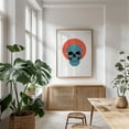 thumbnail image 5 of Blue skull II - Illustration Skull Pop Art Modern Art Psychedelic Surrealism Gothic Oak Framed Wall Art Print 12 x 18 inches, 5 of 15