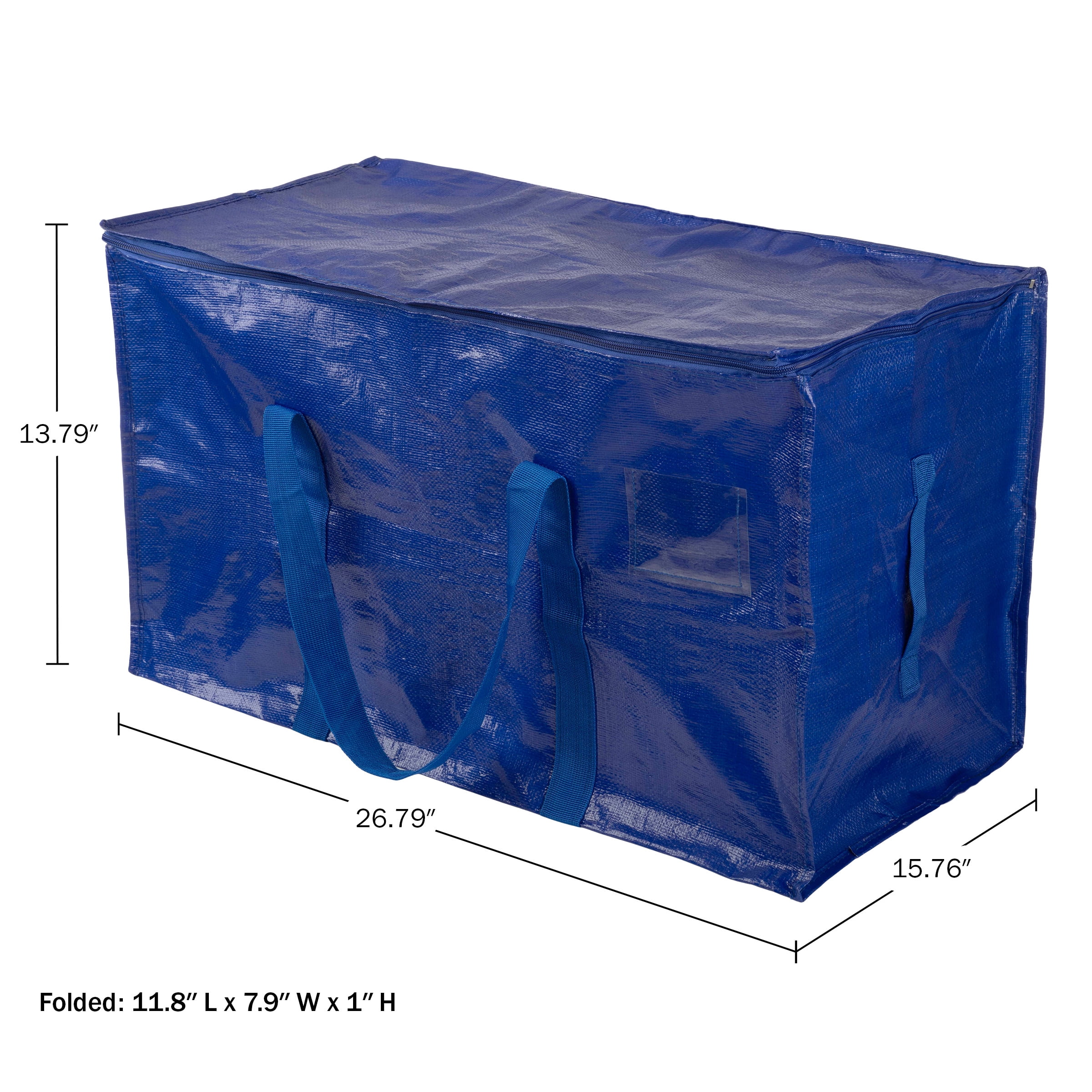 Home-Complete 10-Pack 26.79-inch Moving Bags with Dual Zippers and Durable Handles