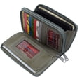 thumbnail image 2 of Marshal Genuine Leather Double Zipper Clutch Checkbook Wallet for Women #4575CF Swiss SkyBlue, 2 of 6