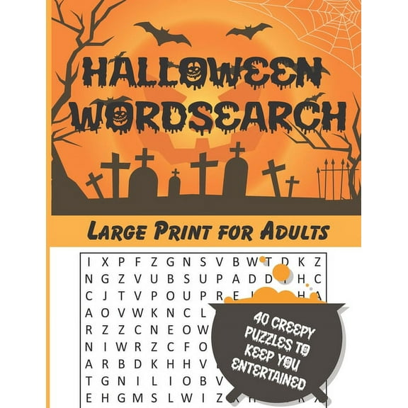 Halloween Wordsearch : For Adults, Large Print (Paperback)