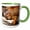 Green/White, variant on 3drose, Mexico, Cozumel. Iguana Lizard, Isla De Cozumel - Sa13 Mde0095 - Michael Defreitas, 11oz Two-tone Green Mug