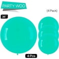 thumbnail image 3 of PartyWoo Teal Balloons, 4 pcs 36 Inch Large Teal Balloons, Big Turquoise Balloons for Balloon Garland or Balloon Arch as Party Decorations, Birthday Decorations, Baby Shower Decorations, Teal-Y69, 3 of 5