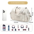 thumbnail image 4 of NCY Mini Gym Bag for Women, Small Gym Tote Bag Puffy Quilted Sports Duffel Bag with Wet Compartment and Coin Purse Duffel Bags Dance Yoga Workout Bag for Gifts, 4 of 8
