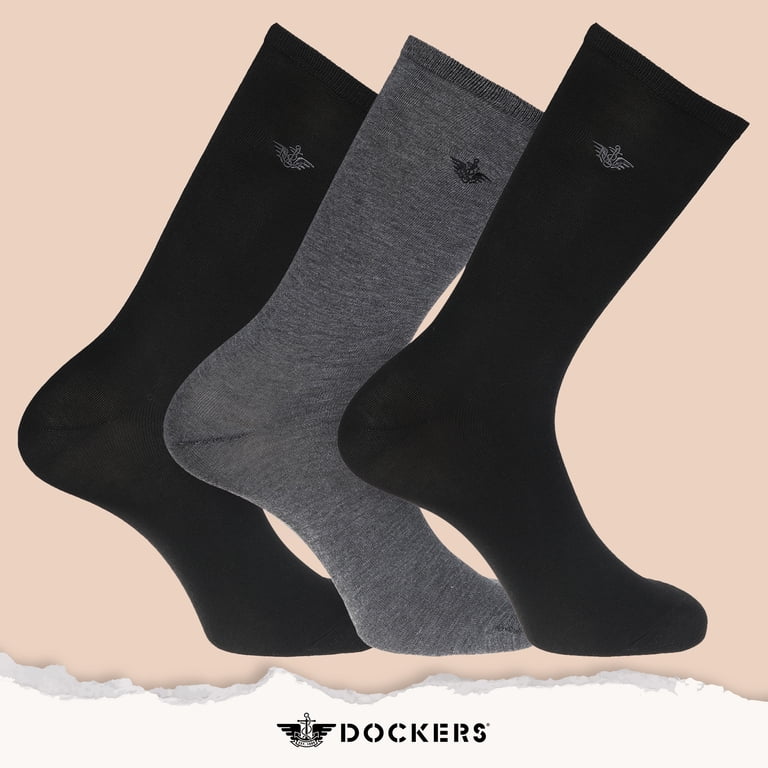 dockers men's classics dress flat knit crew socks multipairs Performance - 3 and 6 -Pairs Athletic and Socks Wrangler Waist:42