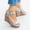 Beige, variant on Womens Wedge Espadrille Sandals Open Toe Adjustable Ankle Strap Shoes Beige 37