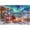 500 PCS, variant on 500 Piece Jigsaw Puzzle, Northern Lights Fireside Cabin Winter Scene, Stunning Aurora Landscape Art, Relaxing Family Home Décor Puzzle, 20.5" x 15"