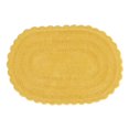 thumbnail image 1 of Alfombra de baño DII Crochet Collection reversible pequeña ovalada amarilla, 1 of 8