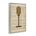 thumbnail image 3 of Stupell Industries Music Words & Microphone Music Painting Gray Framed Art Print Wall Art, 12 x 18, 3 of 8
