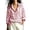 Pink, variant on Women Oversized Plaid Button Down Shirt, Drop Shoulder Roll Up Long Sleeve Lapel Collar Curved Split Hem Casual Woven Blouse S-XXL