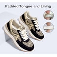 thumbnail image 5 of LUCKY STEP Womens Retro Chunky Sneakers Fashion Color Blocked Casual Shoes,Gold&Black, 5 of 10
