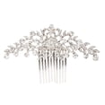 thumbnail image 1 of Miangastore Bridal Wedding Flower Crystal Rhinestone Women Hair Comb Headpiece, 1 of 5