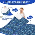 thumbnail image 3 of Blue Christmas Snowflake Pattern Toddler Nap Mats for Kids Preschool,50"x20" Sleeping Mat Bag or Kids,Toddler Sleeping Bag,Toddler Nap Mat or Daycare, 3 of 6