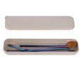 thumbnail image 1 of 7 unids/set Metal reutilizable pajita para beber cuchara rectas curvadas pajitas cepillo de limpieza colorido, 1 of 1
