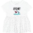 thumbnail image 3 of Inktastic Feed Me with Shark Head Girls Baby Dress, 3 of 5