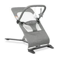 Open Box Baby Delight Alpine Deluxe Portable Baby Bouncer, for Infants 0-6 Months, Charcoal Tweed