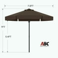 thumbnail image 3 of ABCCANOPY 7.5ft Outdoor Market Hand Push Patio Umbrella With Hanging Edge,12+Colors, Brown, 3 of 8