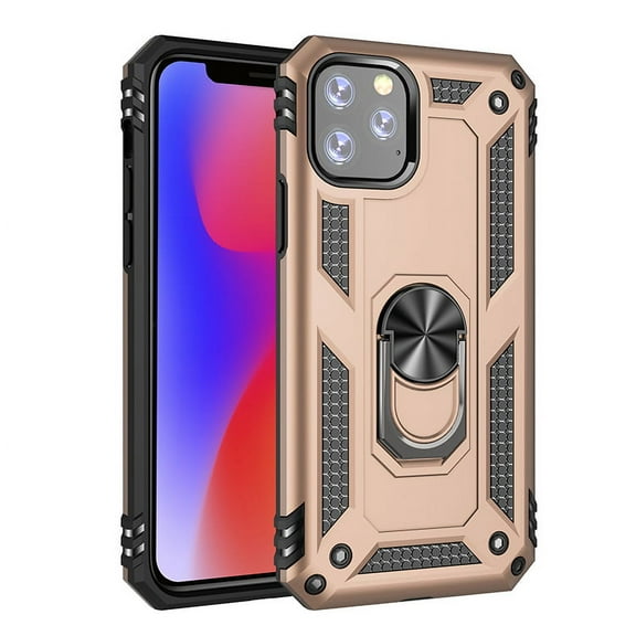 iPhone 11 Pro Case 5.8", Allytech Rugged Silicone with Kickstand Dual Layer Hybrid Heavy Duty Shockproof Protection Bumper Defender Back Cover Case for Apple iPhone 11 Pro 5.8",Gold