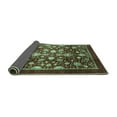 thumbnail image 2 of Ahgly Company Indoor Square Abstract Turquoise Blue Modern Area Rugs, 3' Square, 2 of 4