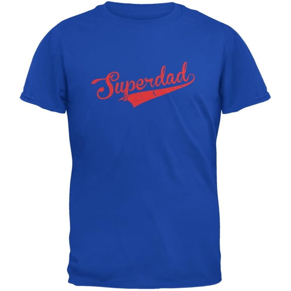Fathers Day - Superdad Royal Adult T-Shirt - Small