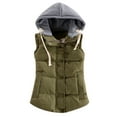thumbnail image 1 of CEHVOM Manteau Sans Manches Décontracté pour Femmes avec Fermetures Éclair Solides et Chaud, 1 of 4