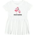 thumbnail image 3 of Inktastic Grandma Loves Me Flamingo Grandchild Girls Baby Dress, 3 of 5