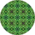 thumbnail image 1 of Ahgly Company Indoor Round Patterned Dark Forest Green Area Rugs, 3' Round, 1 of 6